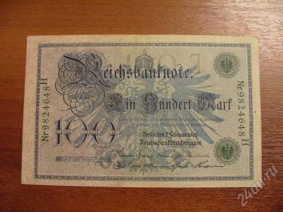 Лот: 339966. Фото: 1. 100 марок Германия 1908 год. Европа