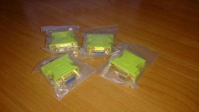 Лот: 3922219. Фото: 1. Переходник DVI-I -- VGA! Новый. Шлейфы, кабели, переходники