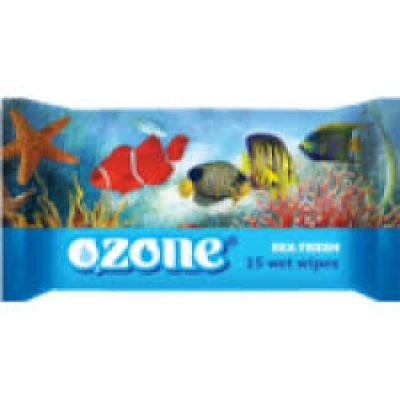 Лот: 14498773. Фото: 1. Салфетки влажные OZONE 15шт Морская... Средства личной гигиены 