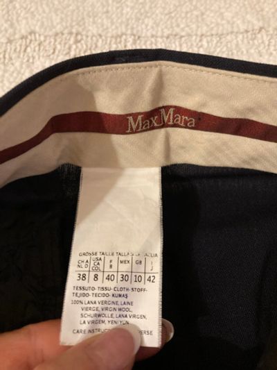Лот: 22837636. Фото: 1. Брюки Max Mara темно синие. Брюки, шорты