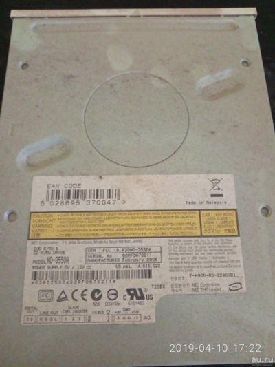 Лот: 13544808. Фото: 1. DWD RW привод NEC ND-3550A. Приводы CD, DVD, BR, FDD