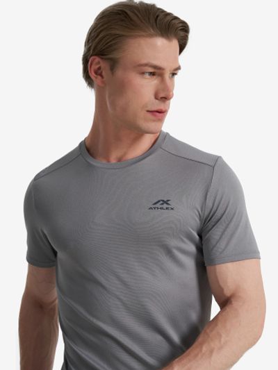 Лот: 22986831. Фото: 1. Футболка мужская Athlex, Серый. Другое (спортивная одежда)