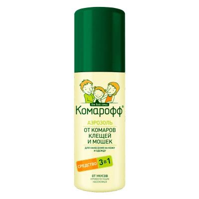Лот: 23730220. Фото: 1. Комарофф аэрозоль от комаров клещей... Лекарства