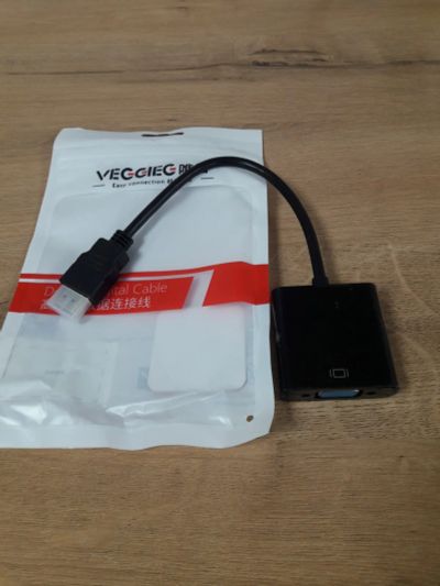 Лот: 15049196. Фото: 1. Адаптер HDMI to VGA без аудио-провода... Шлейфы, кабели, переходники