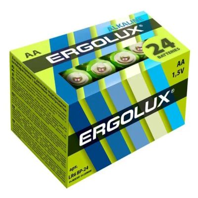 Лот: 24541013. Фото: 1. Батарейка Ergolux Alkaline LR6... Батарейки, аккумуляторы, элементы питания