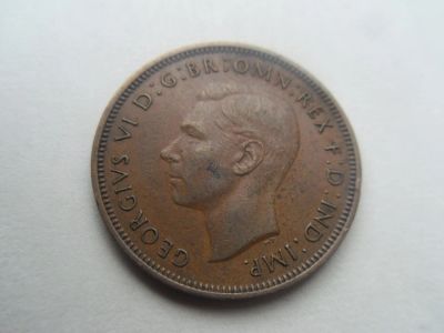 Лот: 10349389. Фото: 1. Великобритания 1/2 пенни 1944. Великобритания и острова