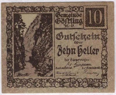 Лот: 1416929. Фото: 1. Австрия. Нотгельд. 10 геллер 1920г... Германия и Австрия