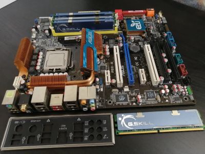 Лот: 16221088. Фото: 1. Комплект: ASUS P5Q-E, Xeon E5450... Комплекты запчастей
