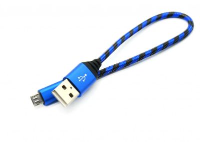 Лот: 11983738. Фото: 1. Кабель USB - Micro Print (синий... Дата-кабели, переходники