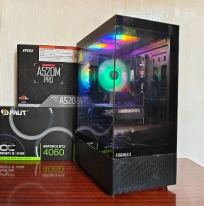 Лот: 25527719. Фото: 1. Игровой Пк RTX 4060 Ryzen 5500... Компьютеры в сборе