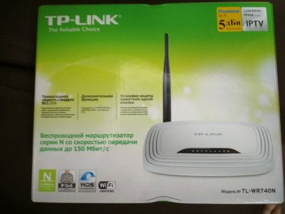 Лот: 11352420. Фото: 1. Wifi роутер TP Link WR740N. Маршрутизаторы (роутеры)