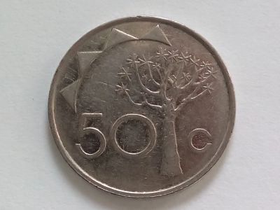 Лот: 18625826. Фото: 1. Монета Намибии 50 центов, 2010. Африка