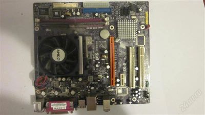 Лот: 2136649. Фото: 1. ECS GeForce6100SM-M + AMD 1810Мгц... Материнские платы