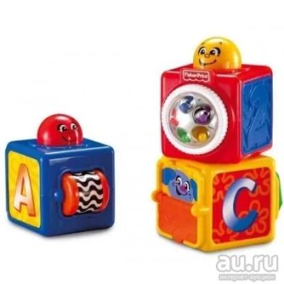 Лот: 9691643. Фото: 1. Развивающие кубики Fisher Price... Для младенцев