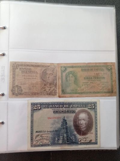 Лот: 25810572. Фото: 1. Банкноты Испании (5 штук). Европа