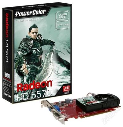 Лот: 1573661. Фото: 1. PowerColor HD 5570 PCI-E 512mb. Видеокарты