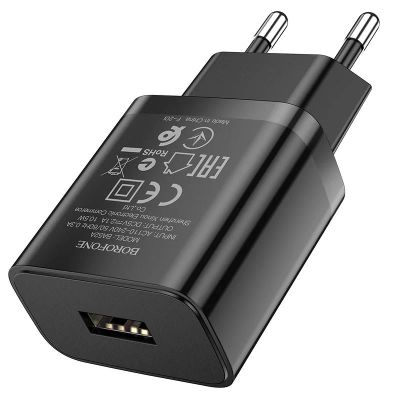 Лот: 18076726. Фото: 1. СЗУ USB 2.1A 10.5W Borofone BA52A... Зарядные устройства, блоки питания, адаптеры сетевые для смартфонов