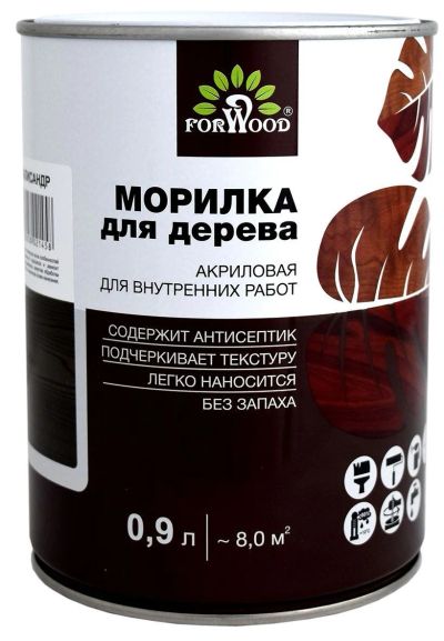 Лот: 19509983. Фото: 1. Forwood Морилка для дерева акриловая... Краски, лаки, растворитель