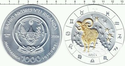 Лот: 9400040. Фото: 1. Монета 1000 франков Руанда. Африка