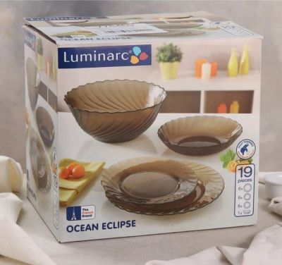 Лот: 19565892. Фото: 1. Набор посуды Luminarc Ocean eclipse. Тарелки, блюда, салатники