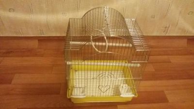 Лот: 10942503. Фото: 1. Клетка для птиц 40*28*21 + рацион... Домики, переноски, клетки, когтеточки