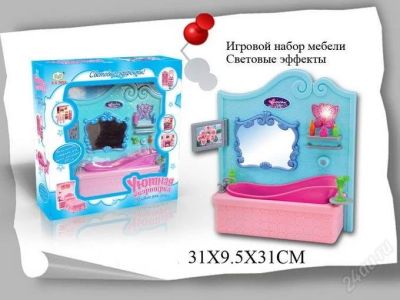Лот: 2342288. Фото: 1. Игровой набор мебели Ванная (со... Куклы и аксессуары