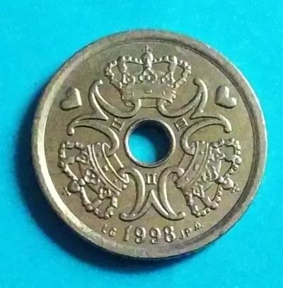 Лот: 22227562. Фото: 1. Дания 1 крона 1998 Маргрете II. Европа