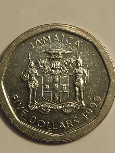Лот: 25125756. Фото: 1. 5 долларов 1996 г. Ямайка. Америка