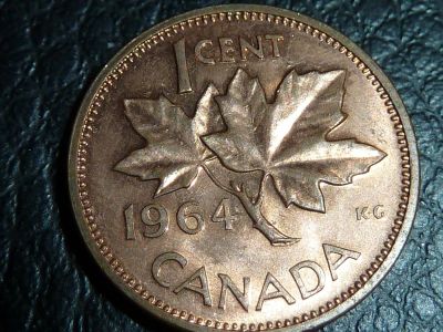 Лот: 7522495. Фото: 1. 1 цент 1964г канада. Америка