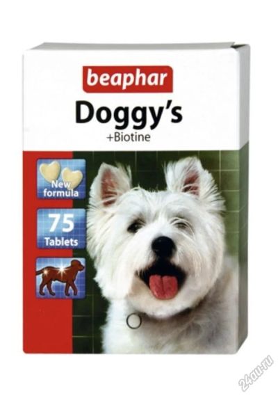 Лот: 5685121. Фото: 1. Лакомство Beaphar Doggy's + Biotin... Косметика для животных