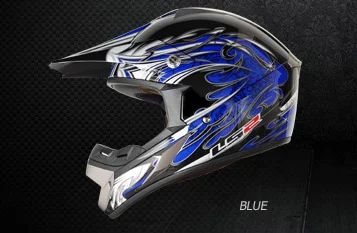 Лот: 9137942. Фото: 1. Шлем ls2 mx433 caos gloss blue. Аксессуары