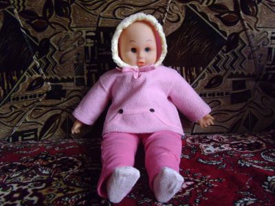 Лот: 8516729. Фото: 1. кукла пупс в розовом 55 см. Куклы и аксессуары