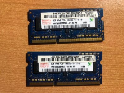 Лот: 15841941. Фото: 1. ОЗУ Hynix DDR3 2x2Gb 10600. Оперативная память