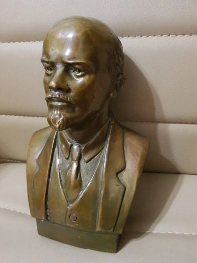 Лот: 12645929. Фото: 1. Бюст Ленина. Латунь. 18см. Предметы интерьера и быта
