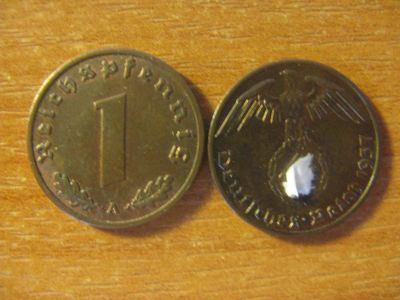 Лот: 10089664. Фото: 1. Германия 3 Рейх. 1 рейхспфенниг... Германия и Австрия