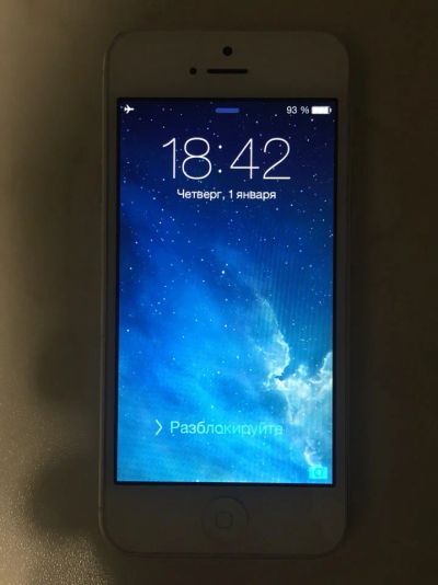 Лот: 8062729. Фото: 1. Apple iPhone 5 Silver 16Gb. Смартфоны