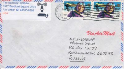 Лот: 18254952. Фото: 1. США - Красноярск 1994 Авиация... Открытки, конверты