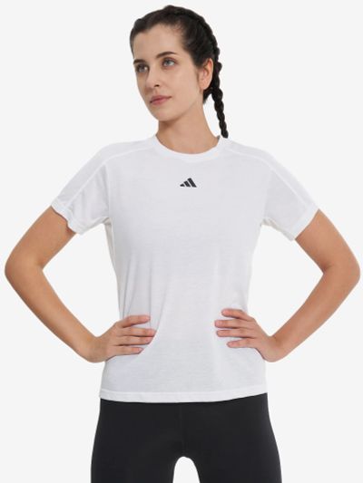 Лот: 22451144. Фото: 1. Футболка женская adidas, Белый. Другое (спортивная одежда)