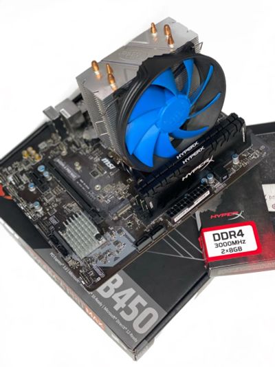 Лот: 18797593. Фото: 1. Идеальный комплект AM4: AMD Ryzen... Комплекты запчастей