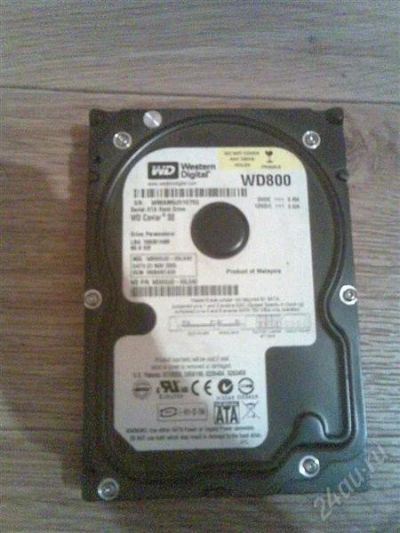 Лот: 2179010. Фото: 1. Жесткий диск Western Digital WD800JD. Жёсткие диски (HDD)