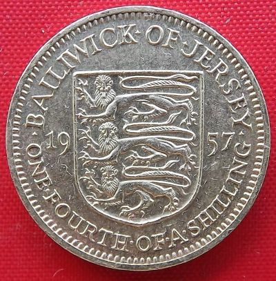 Лот: 3525492. Фото: 1. (№3217/LF) 1/4 шиллинга 1957... Великобритания и острова