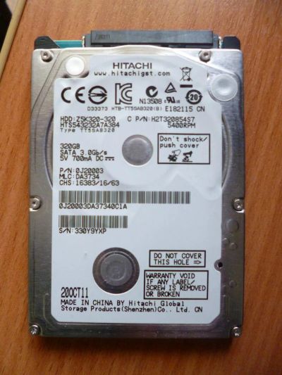 Лот: 3816635. Фото: 1. HDD для ноута (неиспр.). Жёсткие диски (HDD)