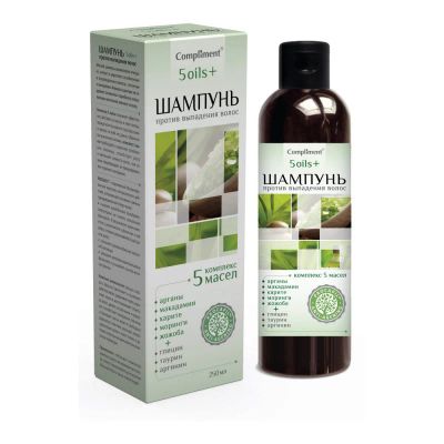 Лот: 14496253. Фото: 1. Compliment 5oils + Шампунь пр... Уход за волосами 