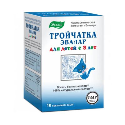 Лот: 23717423. Фото: 1. Тройчатка Эвалар для детей саше... Лекарства