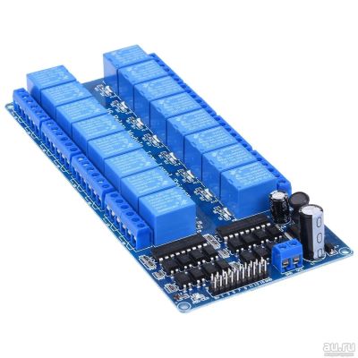 Лот: 13628360. Фото: 1. 16-ти канальное реле для Arduino... Реле, тумблеры, переключатели