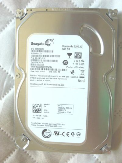 Лот: 7812810. Фото: 1. Жесткий диск SATA 500гб. Жёсткие диски (HDD)