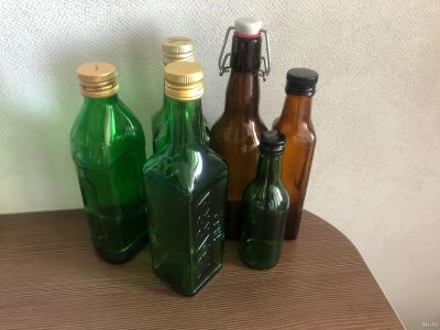 Лот: 17543740. Фото: 1. Бутылки стекло масло хранение... Контейнеры, банки