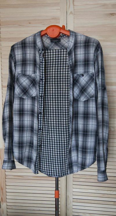 Лот: 11498267. Фото: 1. Рубашка мужская ZARA Man. В клетку... Рубашки, водолазки