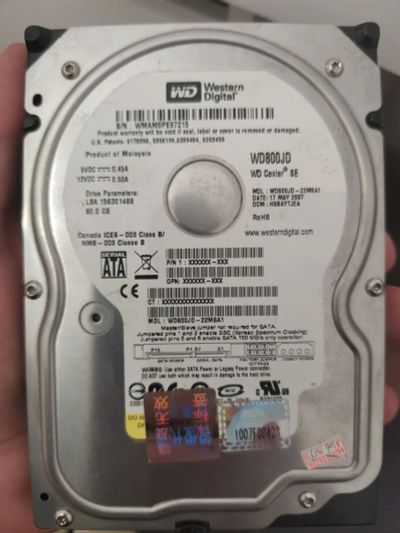 Лот: 23689330. Фото: 1. Жесткий Диск 80 Gb. Жёсткие диски (HDD)