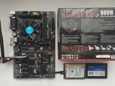 Лот: 20827856. Фото: 1. Gigabyte GA-H110M-D3A + Celeron... Комплекты запчастей